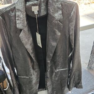 A New Day Metallic Silver Blazer